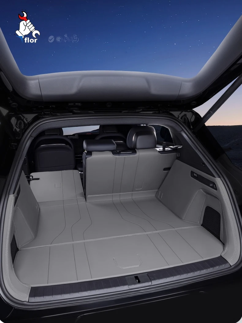 For ZEEKR 7X 2025 Car Trunk Mat Custom Fit Trunk Liner Cargo Mat Trunk Protection Mat Rear Trunk Mat Chair-Back Protection Mat