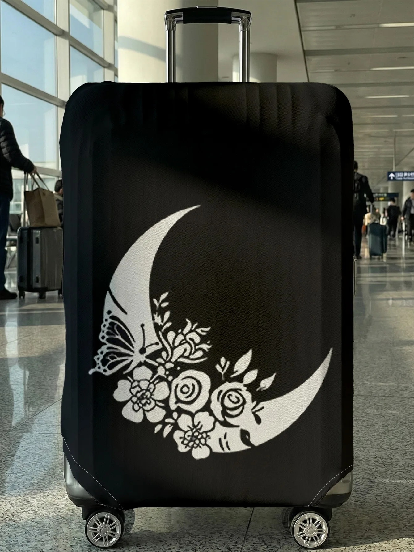 

Защитный чехол для багажа Moon Flower Butterfly, подходит для чехлов для багажа размером 18-32 дюйма, чехлов для ручек багажа, дорожных аксессуаров.