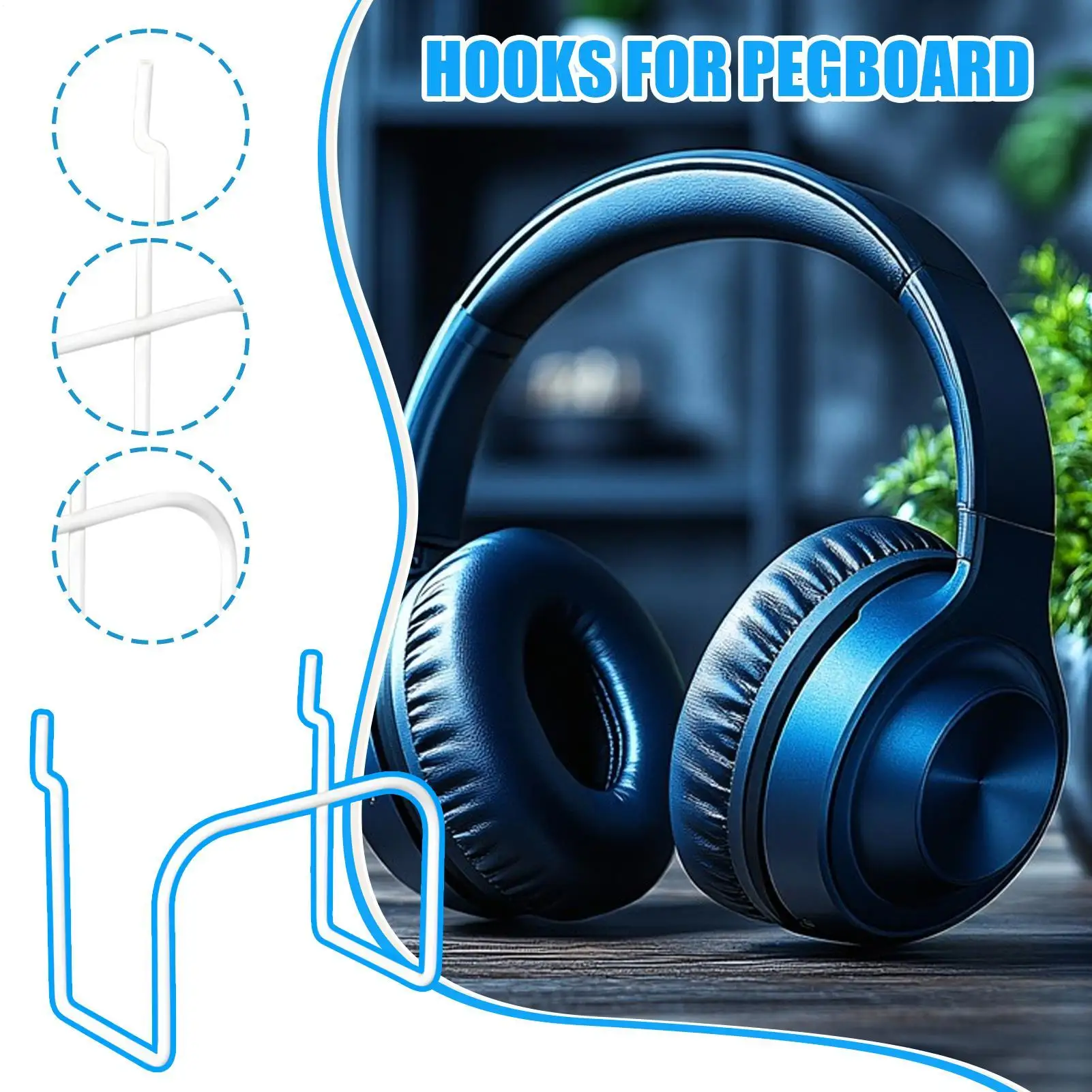 Ganchos de Metal para tablero perforado, ganchos para herramientas, soporte de Metal para auriculares, corbata, entrenamiento, cocina, taller, garaje, arte, artesanía, ajuste espacial