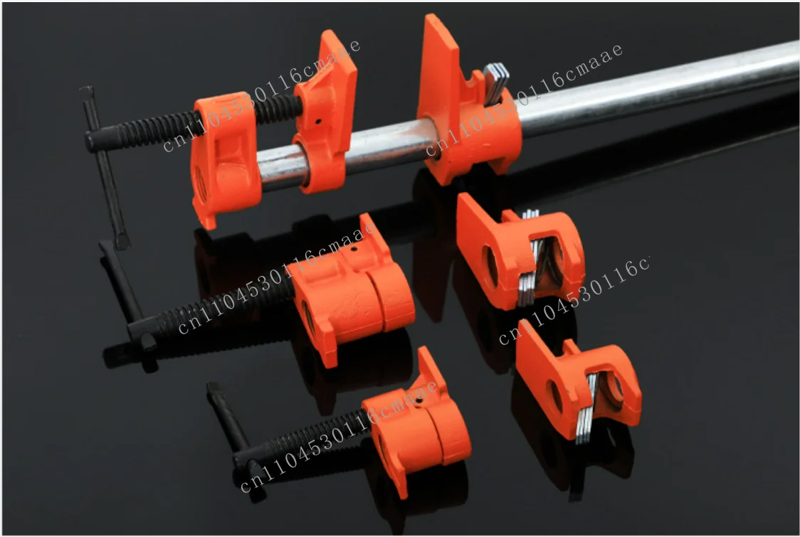 NEW  1/2 And 3/4 Inch Pipe Clamp Woodworking Wood Gluing Pipe Clamp Wood Plate Clamping Hose Connector Clamp Fixture Carpenter