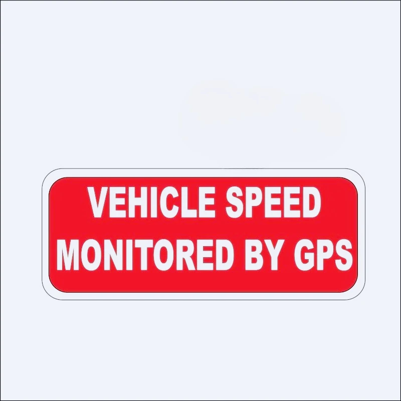 Car Stickers GPS Safety Monitoring of Vehicle Speed OSHA Red/white Stickers  15CM PVC KK