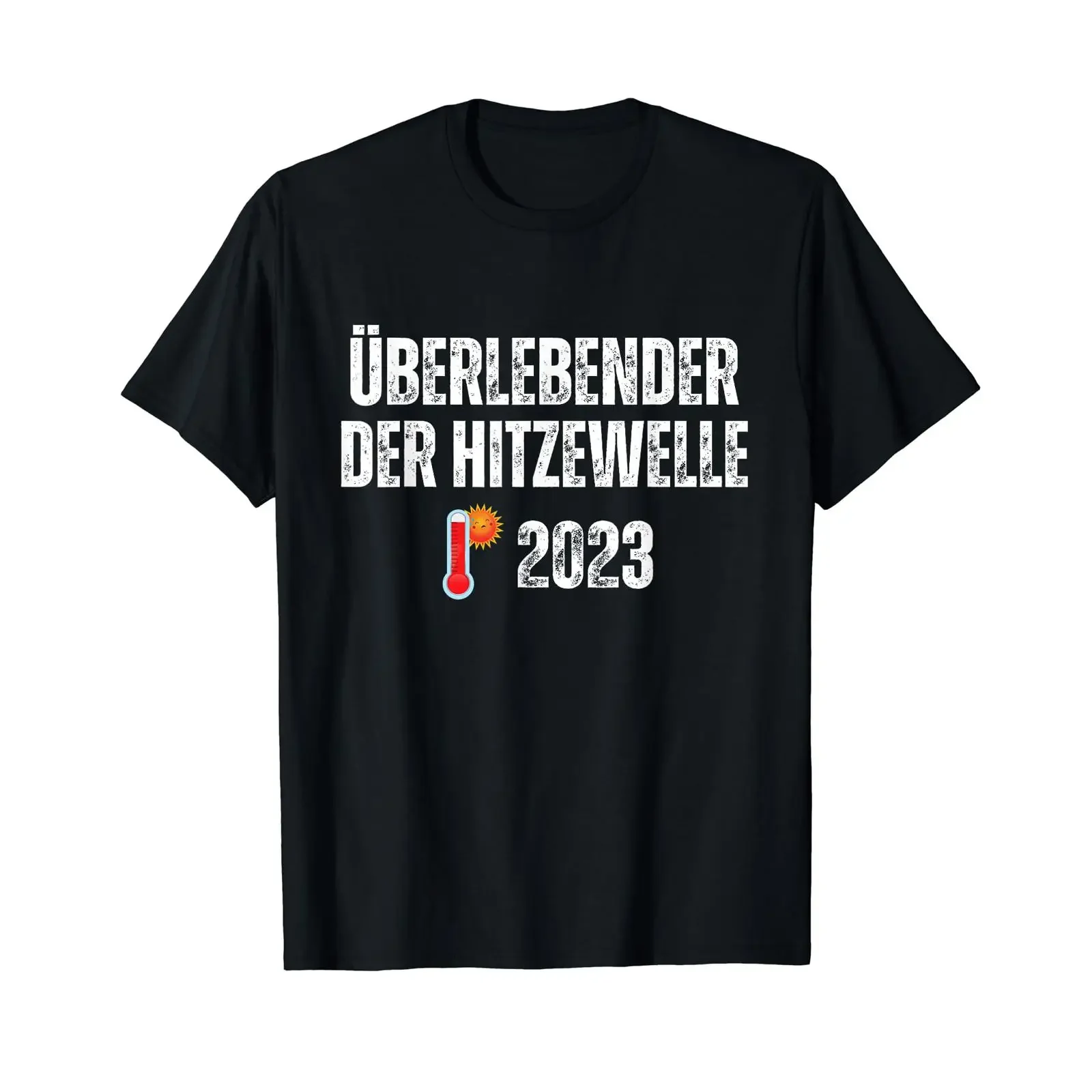 Sun Heat Survivor of the Wave 2023 T Shirt black vintage Washed Breathable Stylish Versatile Slightly designer clothes fashion