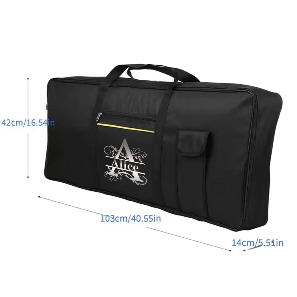 Customized Name Instrument Dustproof Protection Bag Electronic Piano Bag Foldable Storage Handbag Portable Piano Storage Device