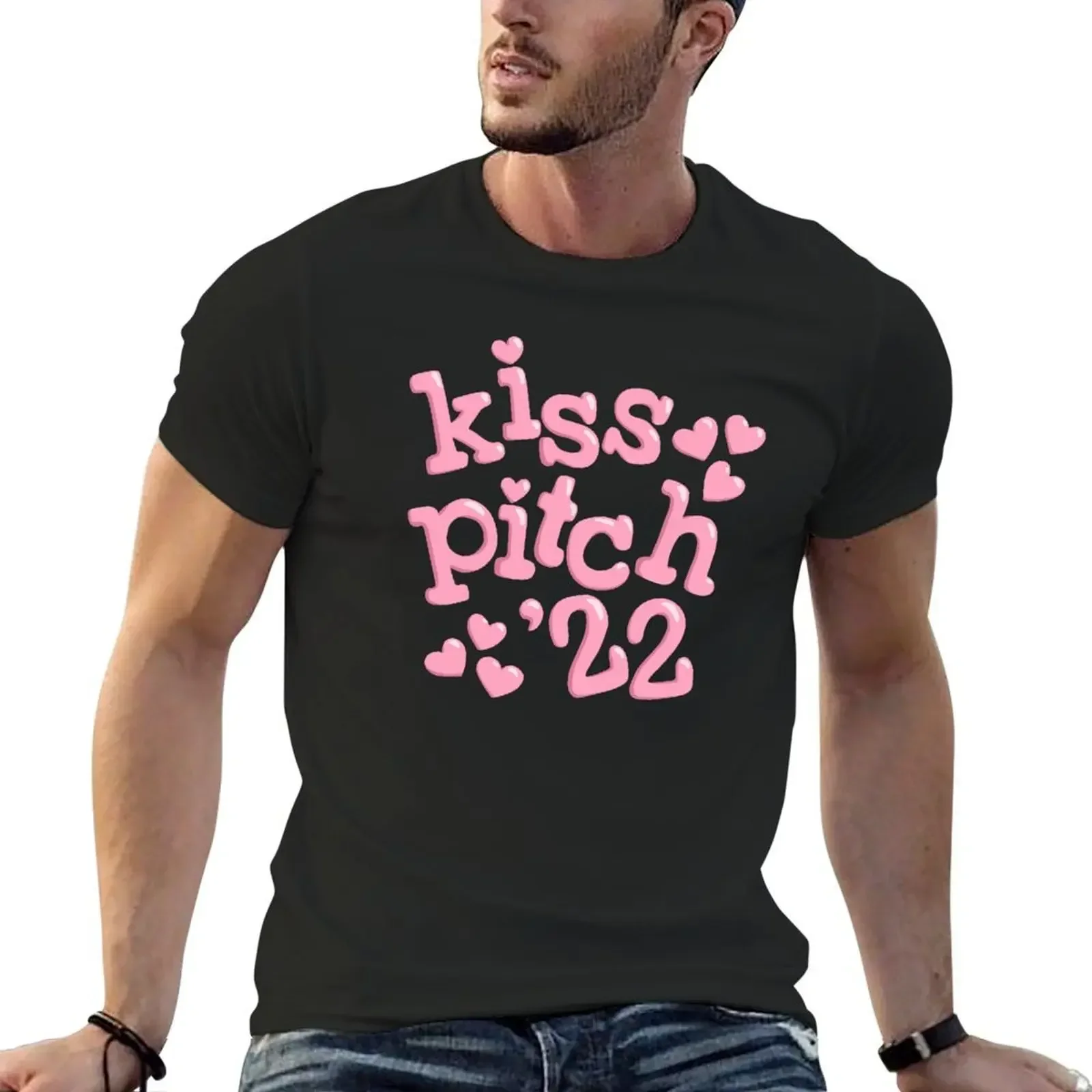 Kiss Pitch - large T-Shirt shirts graphic tees blacks kawaii clothes mens funny t shirts