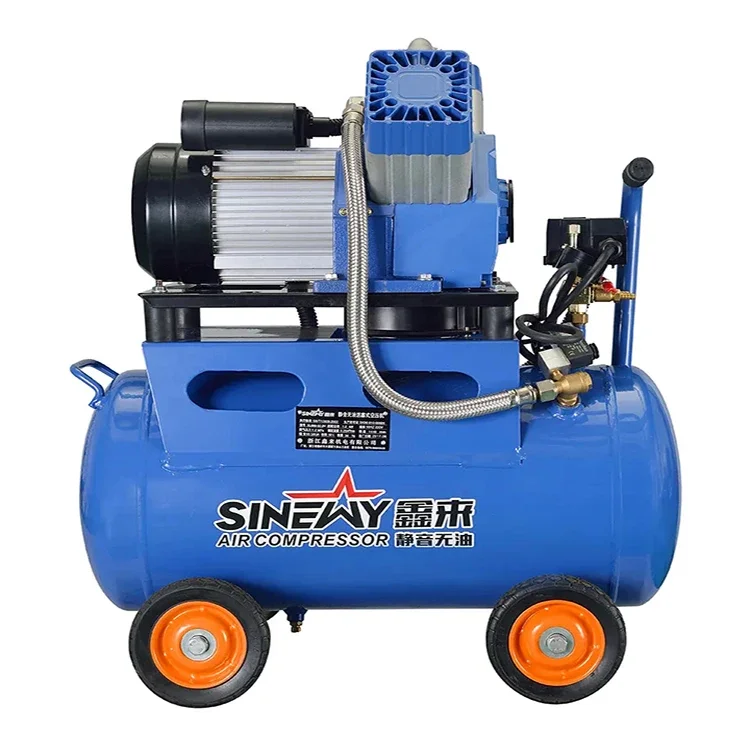 Sinewy Compresseur 70L Portable Industrial Piston Type Motor Oil Free Big Air Flow Compressor Air-Compressor For Paint