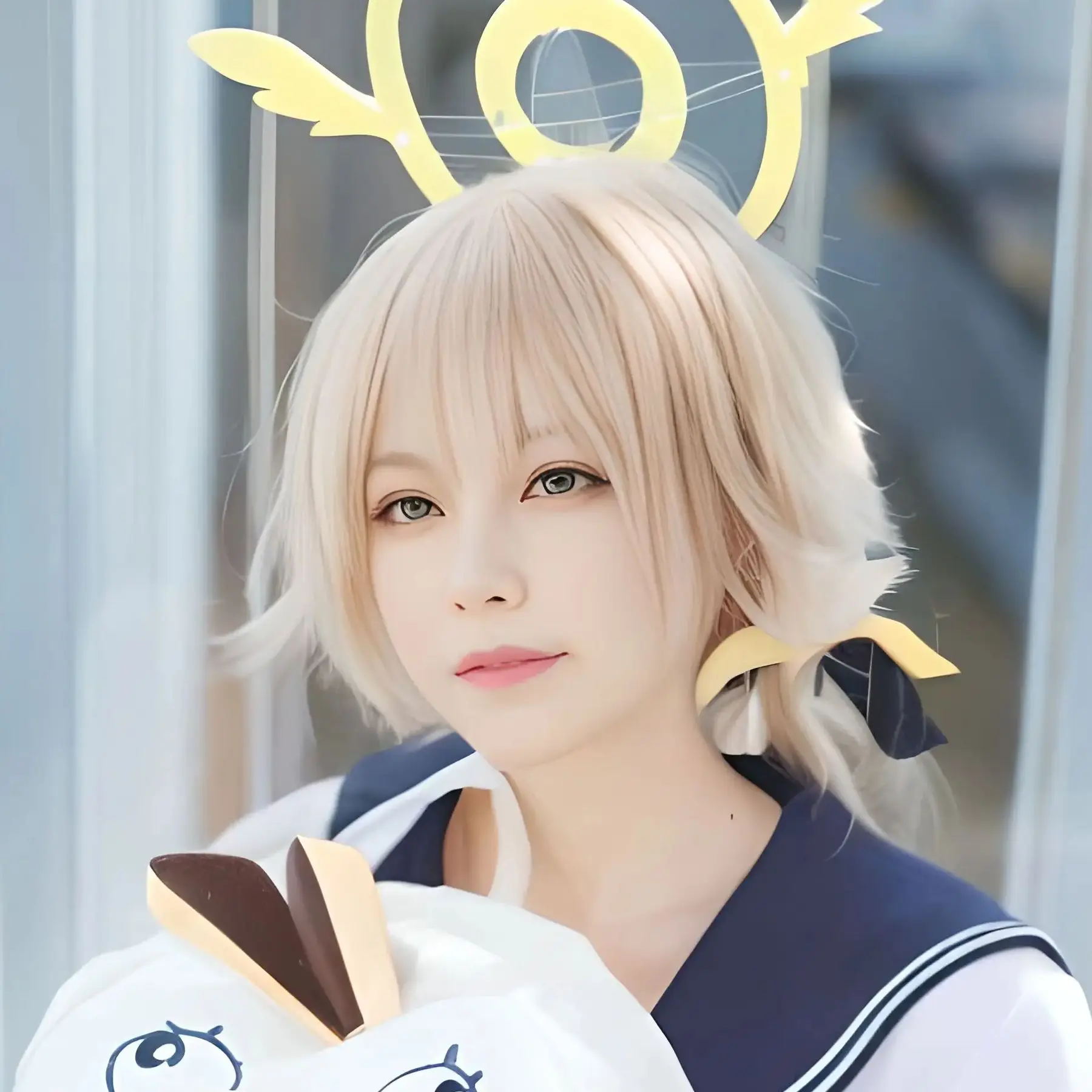 Game Blue Archive Ajitani Hifumi Cosplay Wig 65cm Linen Double Ponytail Long Hair Game cosplay Wig anime cosplay Wig