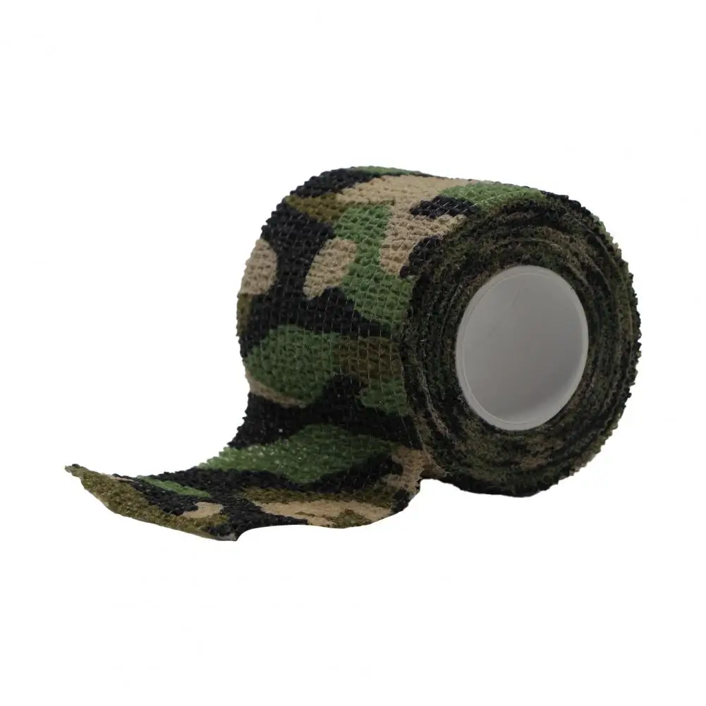 1 Roll Camouflage Tape Anti-scratches Self-Adhesive Widely Applied Military Camo Stretch Bandage Tape for Outdoor