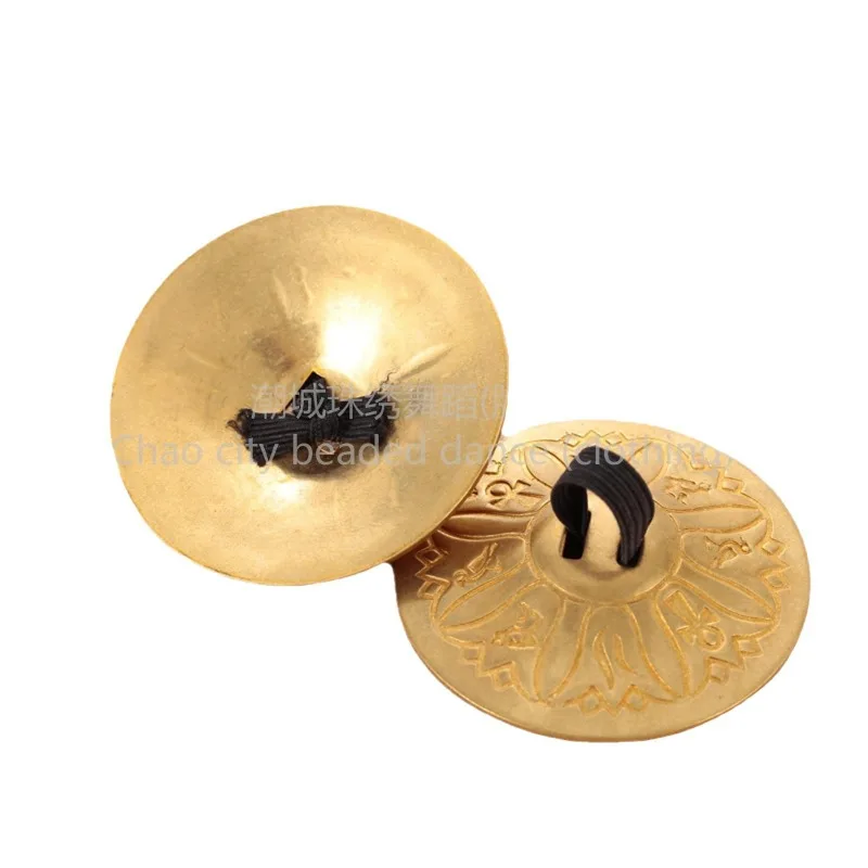 دعامة الرقص الشرقي المخصصة لصنج الإصبع المصري منقوش أداء المسرح سميك وفائق الصوت من النحاس النقي