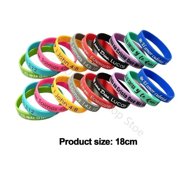 96BA 20er-Pack Armbänder, gemischtes Phrasen-Armband-Set mit weichen, flexiblen Bändern für sportliche Aktivitäten – Detail 6