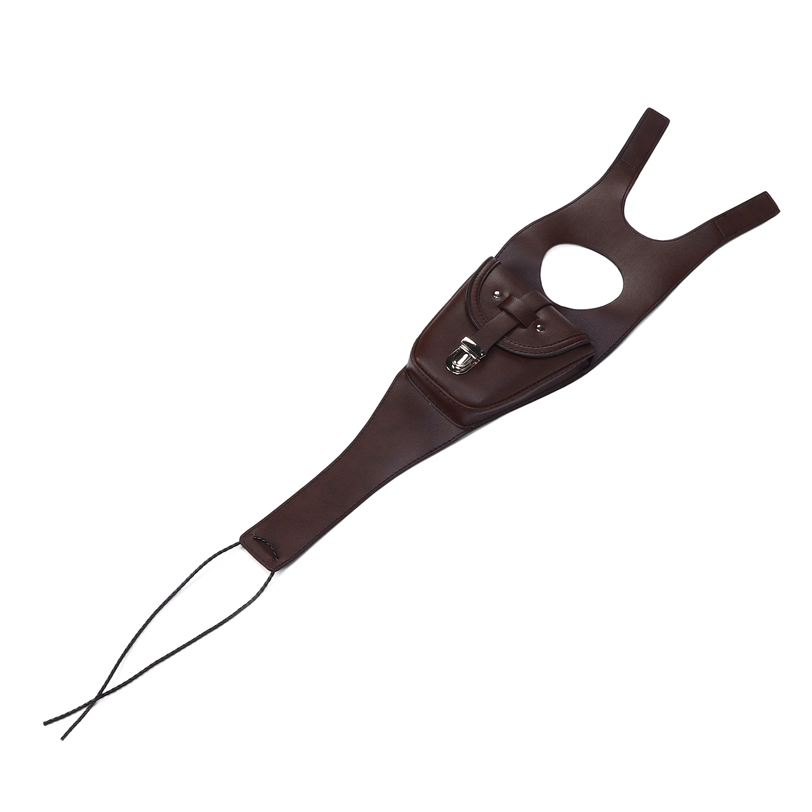 

Motorcycle Oil Tank Bag (Waterproof Artificial Leather, Dark Brown, Universal) - With Cell Phone Wallet Storage - Durable Moto