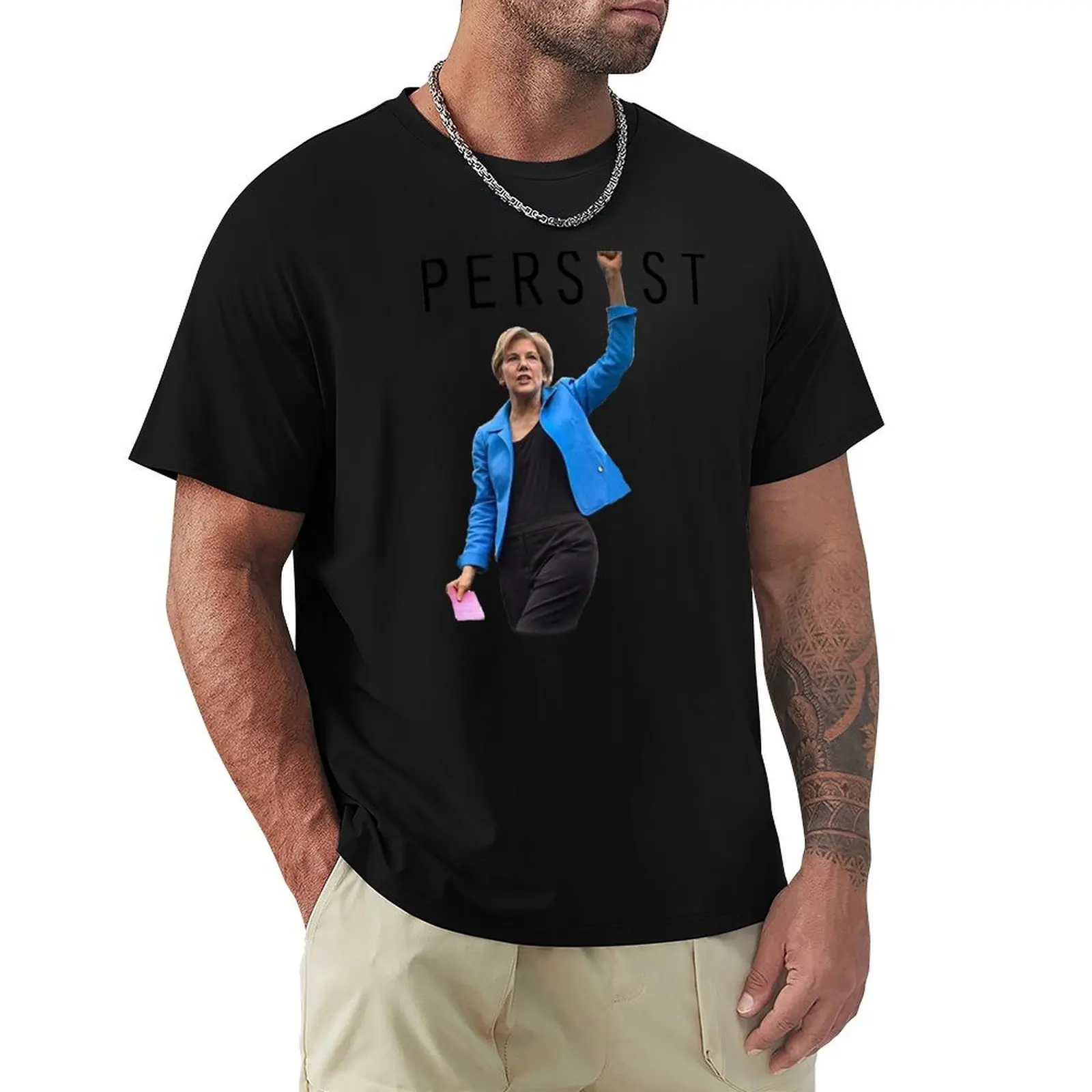 

ELIZABETH WAREN- PERSIST T-Shirt shirts graphic tee designer shirts mens t shirts