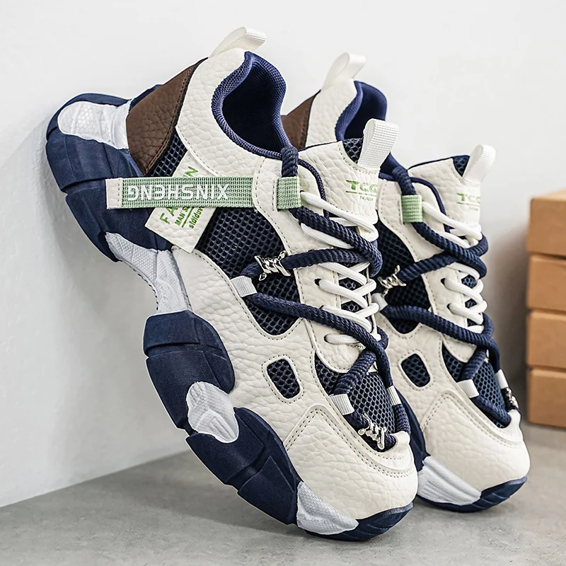 Men's casual sports shoes, comfortable and breathable lining, thick sole and wear-resistant, suitable for daily casual wear, sports, and outdoor activities