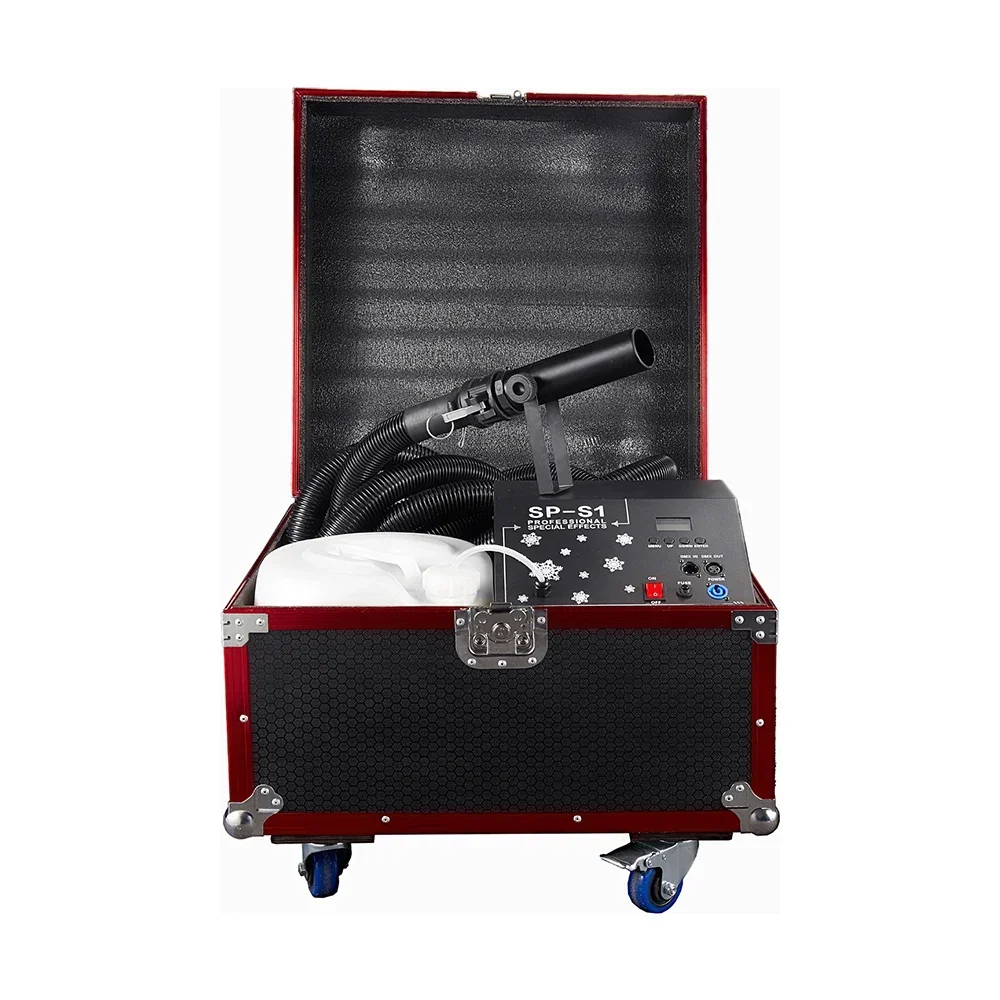 SP 1500W DMX snow spray making machine snow maker machine snow machine for parties Wedding  with flight case