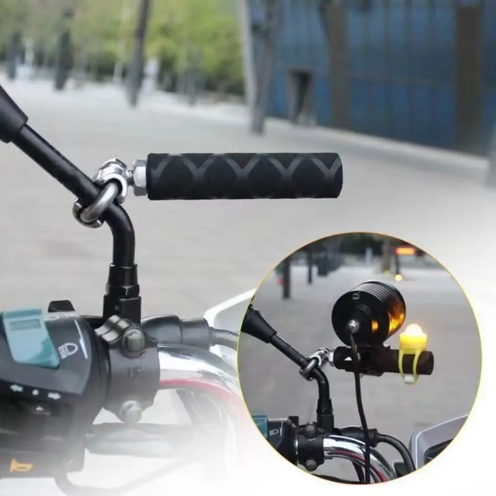 Adjustable Clamp Motorcycle Extension Bar Aluminum Alloy Rubber Padding Mounting Bracket Multifunctional Support Sturdy Design