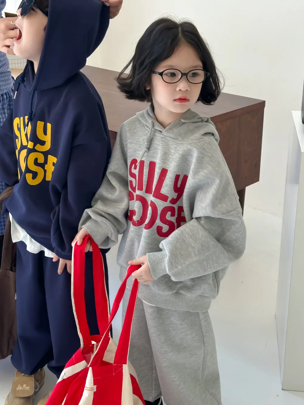 Autumn Winter Children\'s Long Sleeve Clothing Set Korean Boys Girls Letters Hooded Sweatshirt And Pants 2Pcs Kids Casual Outfits