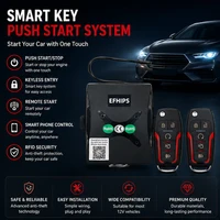 Universal Car Push Start Stop Button System with Phone APP Remote Engine Start, Keyless Entry, Car Alarm, Central Door Lock Kit 6