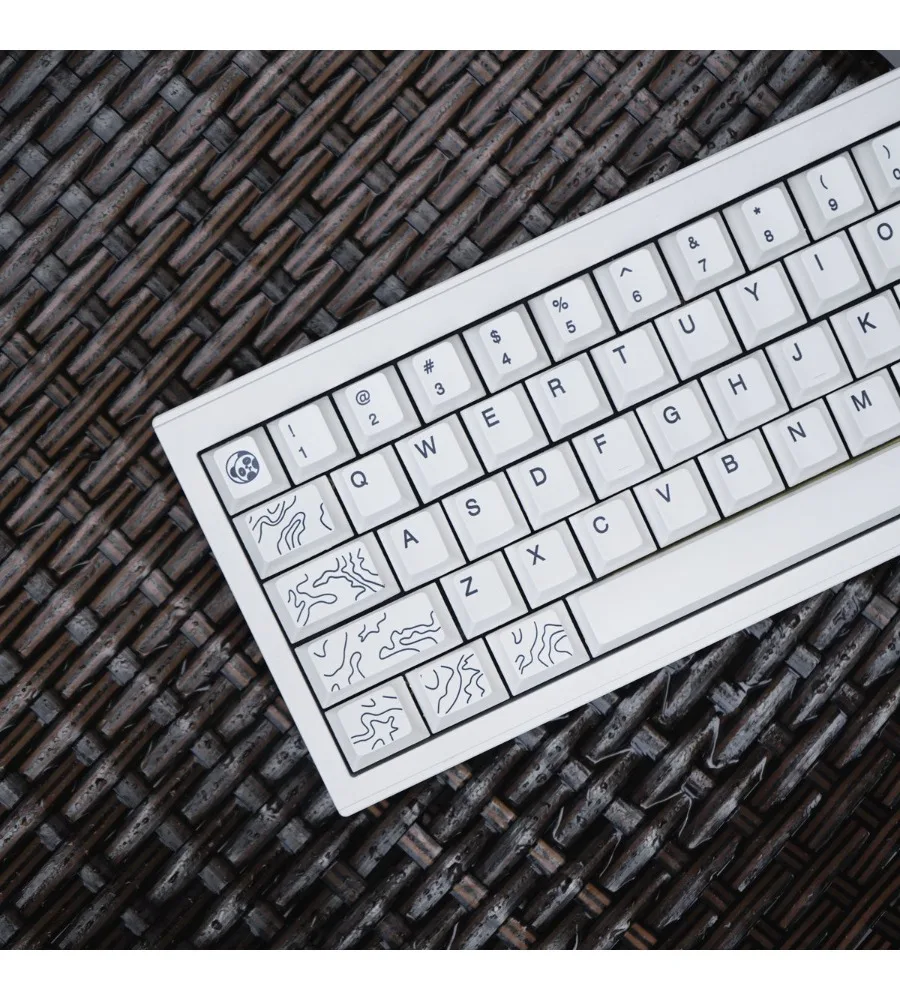 Keycap 142 Keys PBT Sublimation Cherry Original Height Canyon White Mechanical Keyboard