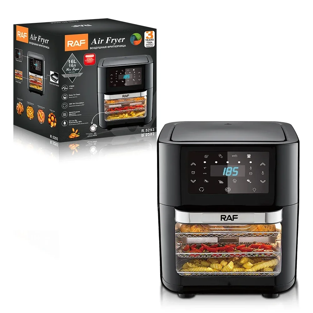 FirmHome Store#c Hot Sale Electric Fryer Oven For Home Use Baking Frying Air Fryer Visible Window Touch Screen