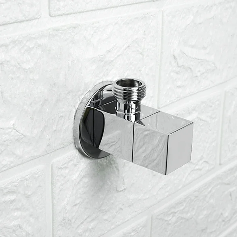 Brass Angle Valve Chrome Black Rose Gold Inlet Bathroom Single & Double Outlet G1/2 Water Stop Toilet Kitchen