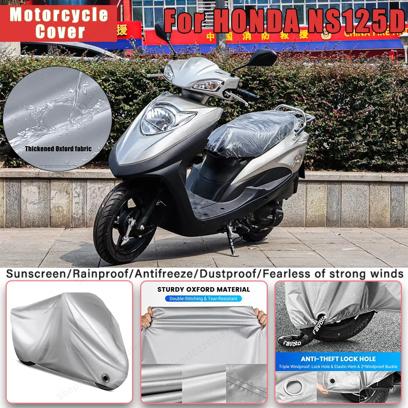 

For HONDA NS125D No Ear Motorcycle Cover - Outdoor Full Body Protection, Waterproof Dustproof Sunscreen Moto Accessories