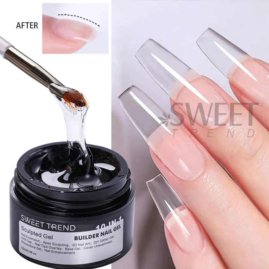 15ml 10 IN 1 Builder Nail Gel for Nail Extension Base Gel Reinforcement UV LED Nail Gel Polish DIY Model Manicure Varnish Tools