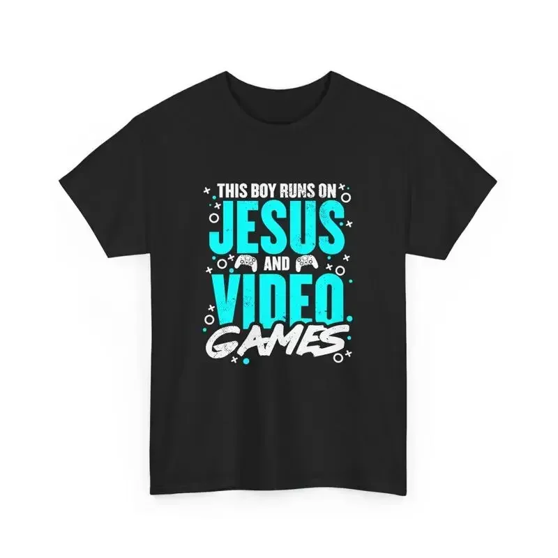 This Boy Runs On Jesus And Video Games T Shirt
