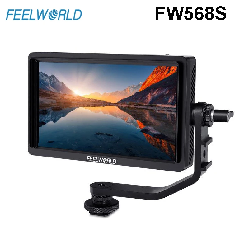 FEELWORLD FW568S 6 "Trên-Camera Màn Hình Với F970 Điện Bên Ngoài Và Cài Đặt Bộ 3G-SDI 4K HDMI Đầu Vào đầu Ra 1920X1080 Tấm Nền IPS