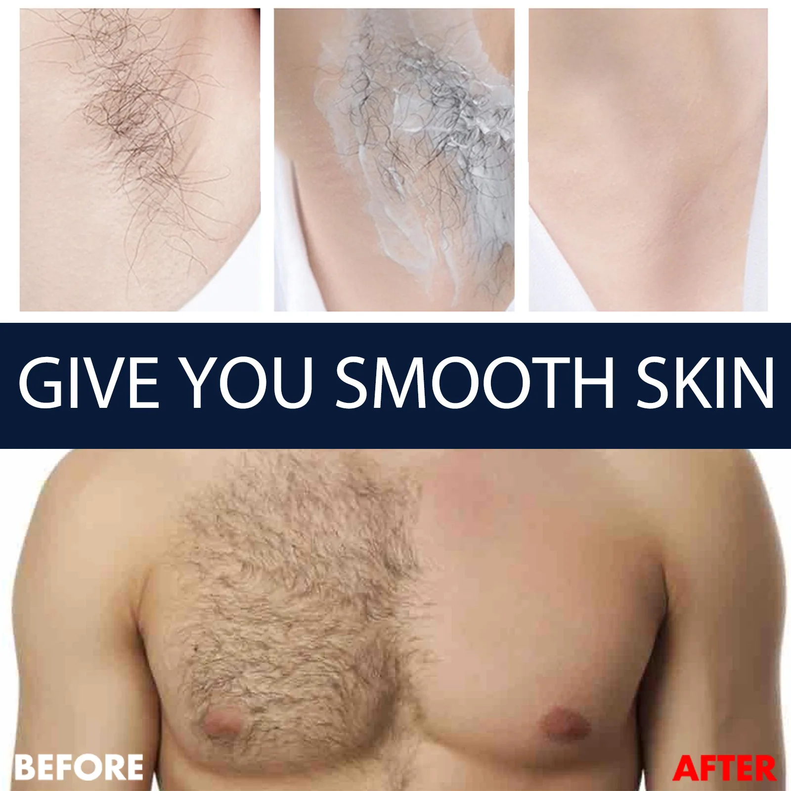 Hair Removal Inhibitor Cream Permanent Hair Regrowth Inhibitor Painless for Beard Bikini Intimate Legs Body Armpit Smooth Skin