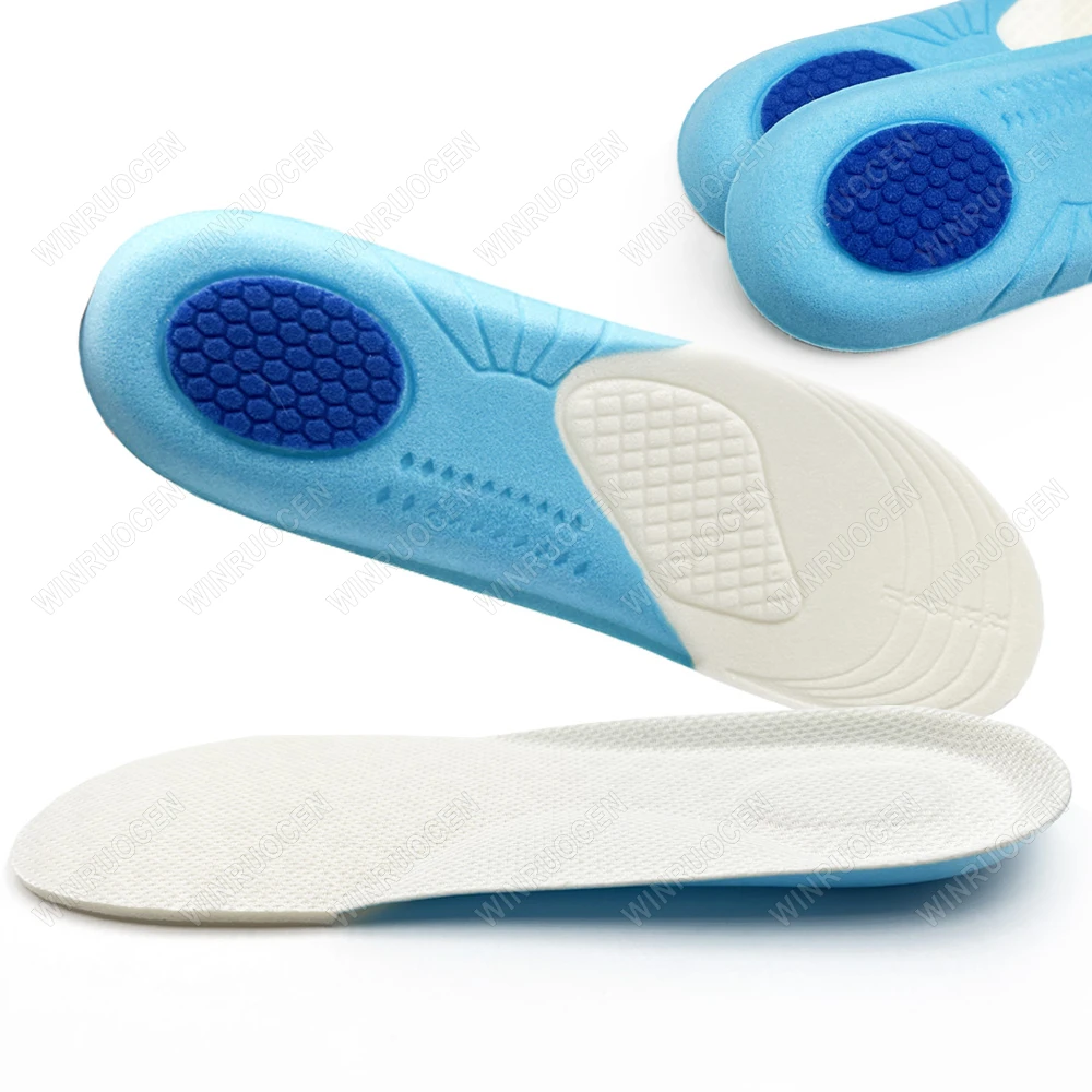 แผ่นรองรองเท้าเด็กแบบมีเมมโมรี่โฟม 1/2 คู่ ระบายอากาศ ดูดซับแรงกระแทก รองรับอุ้งเท้าแบน สำหรับใส่วิ่ง ยี่ห้อ WINRUOCEN ﻿