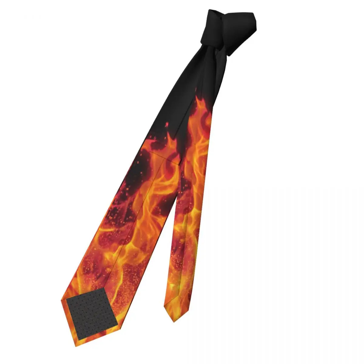 Flames Men Women Necktie Skinny Polyester 8 cm Classic Bright Fire Burning Neck Tie for Mens Accessories Gravatas Office