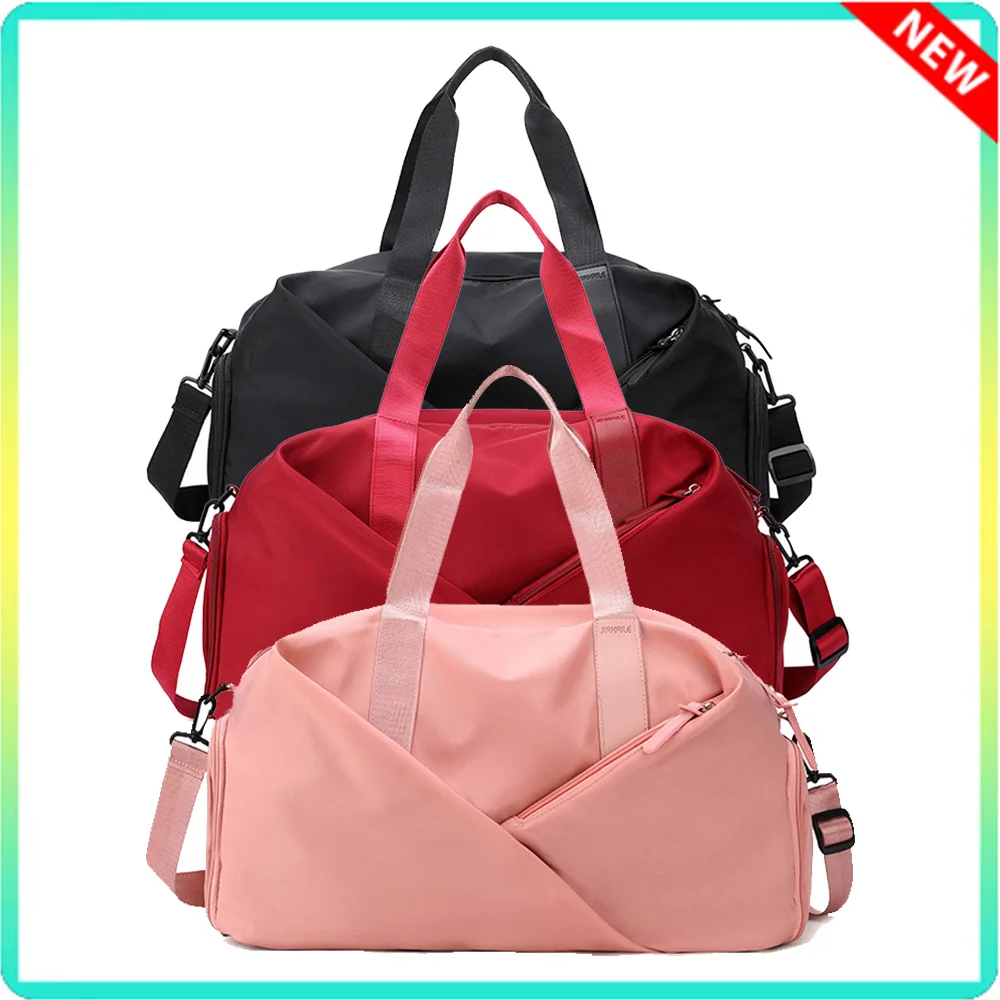 Sports Gym Bag Travel Dry Wet Bag Handbag Multifunction Swimming Shoulder Messenger Weekend Fitness Training Bag Black/Red/pink