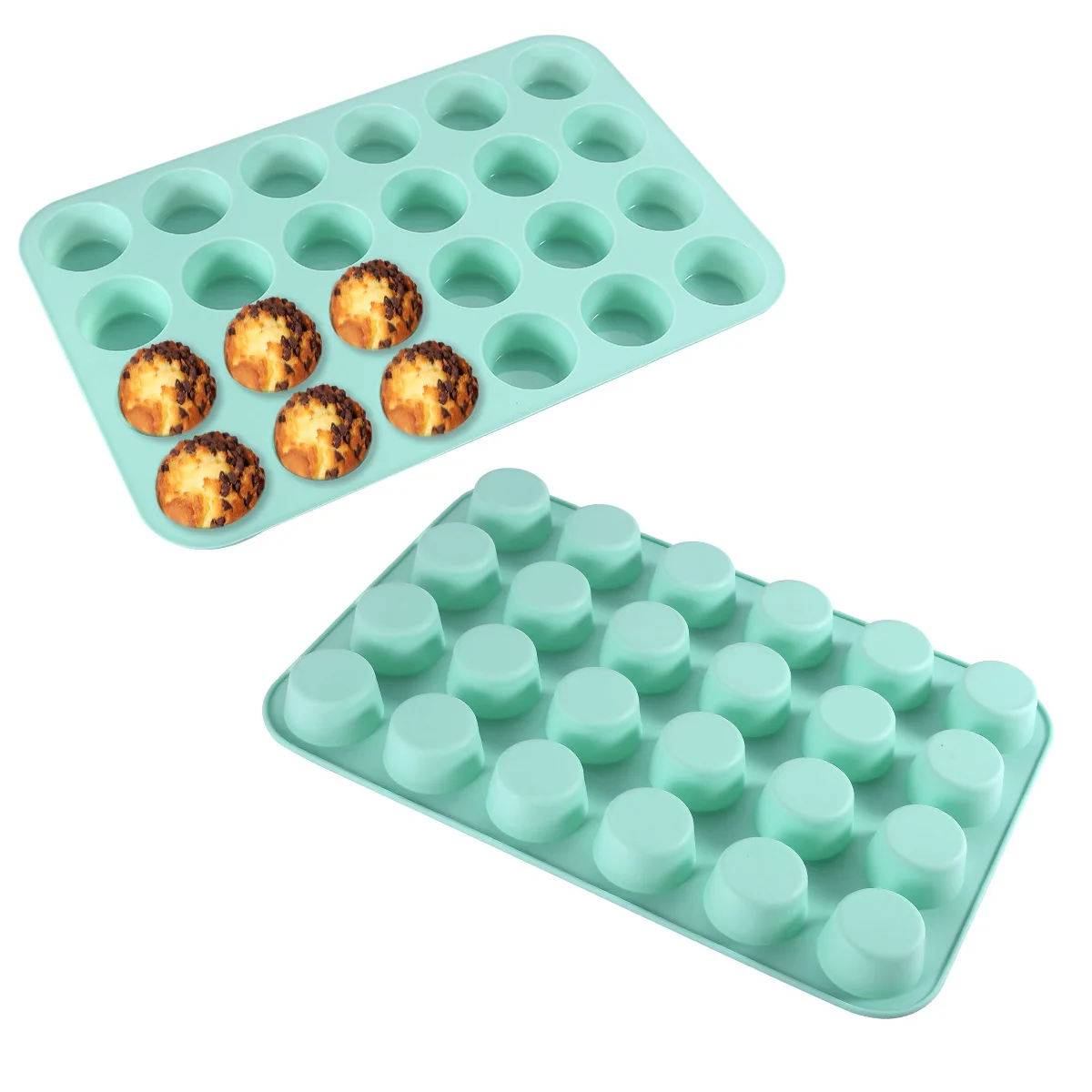 24Hole Cupcake Silicone Mold Nonstick Muffin Cake Silicone Mold Form Tray Molde Mafin Muffins Cupcakes Kitchen Baking Tools