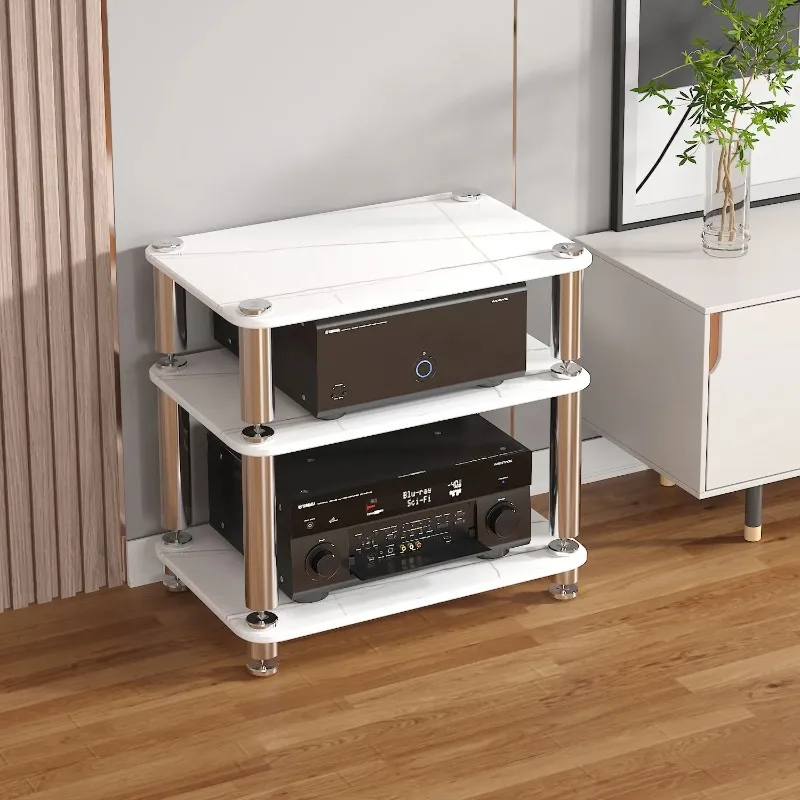 for Tempered Glass Shock Absorber HIFI Power Amplifier Cabinet Audio Cabinet Foot Nail Frame Power Amplifier Rack Audio Video
