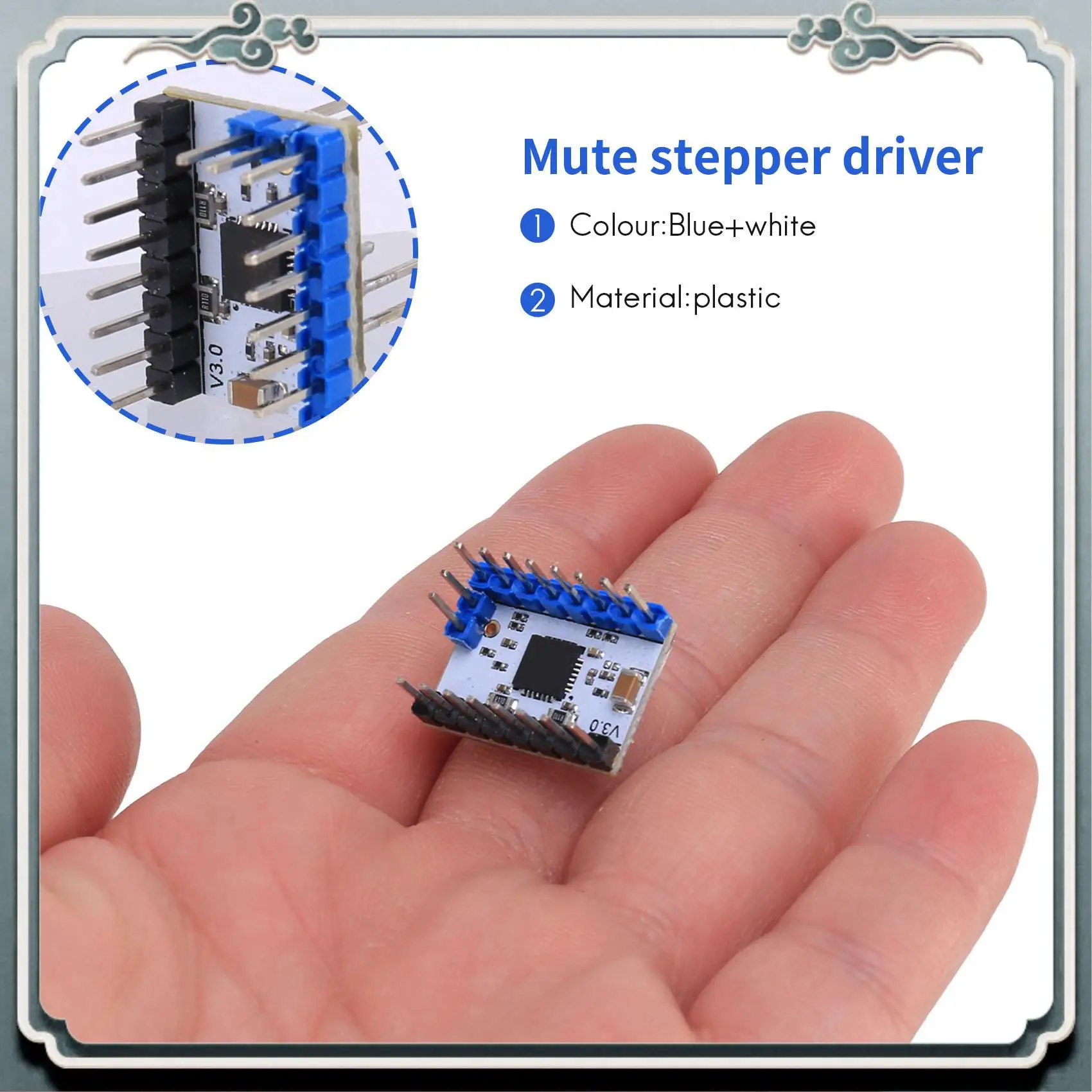 

ABIJ-5 шт. TMC2209 V3.0 Драйвер шагового двигателя Шаговый стержень Бесшумный драйвер 256, ток микрошагового двигателя 2,8 А Пик против TMC2208