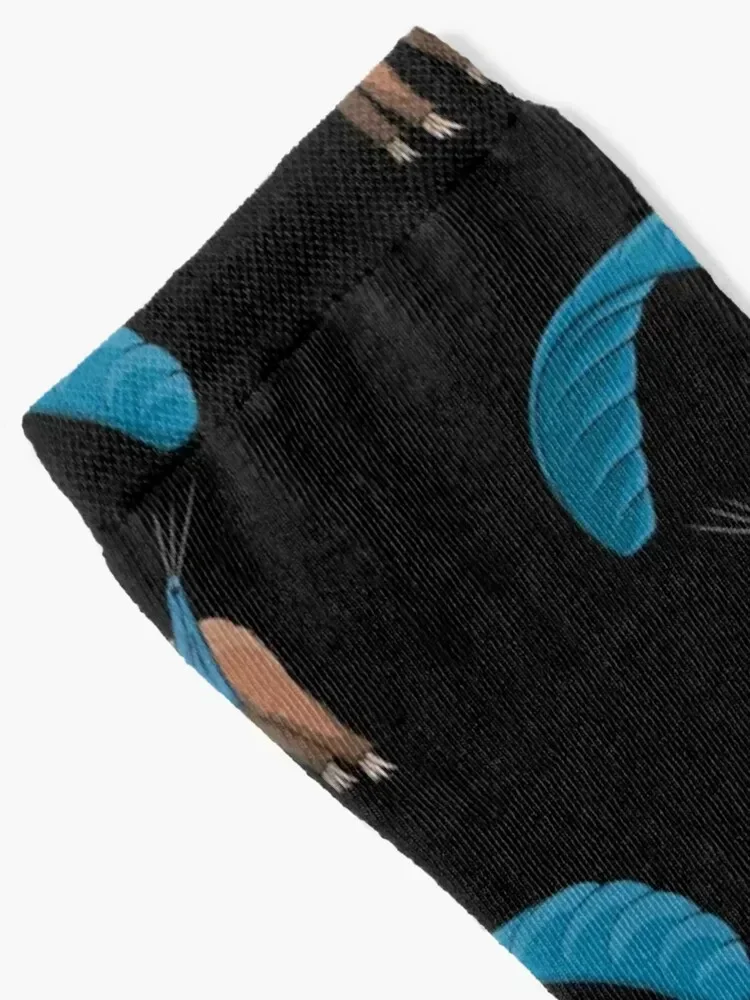 Paragliding Flying Sloth Skydiving Paraglider Socks funny sock winter gifts custom sports Men's Socks Luxury Women's