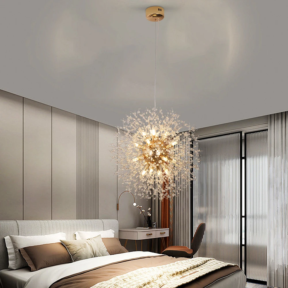 VETRULUS Modern Dandelion Lighting Pendant Lights Living Room Dining Bedroom Pendant Lights Starry Fireball Lighting Fixtures 