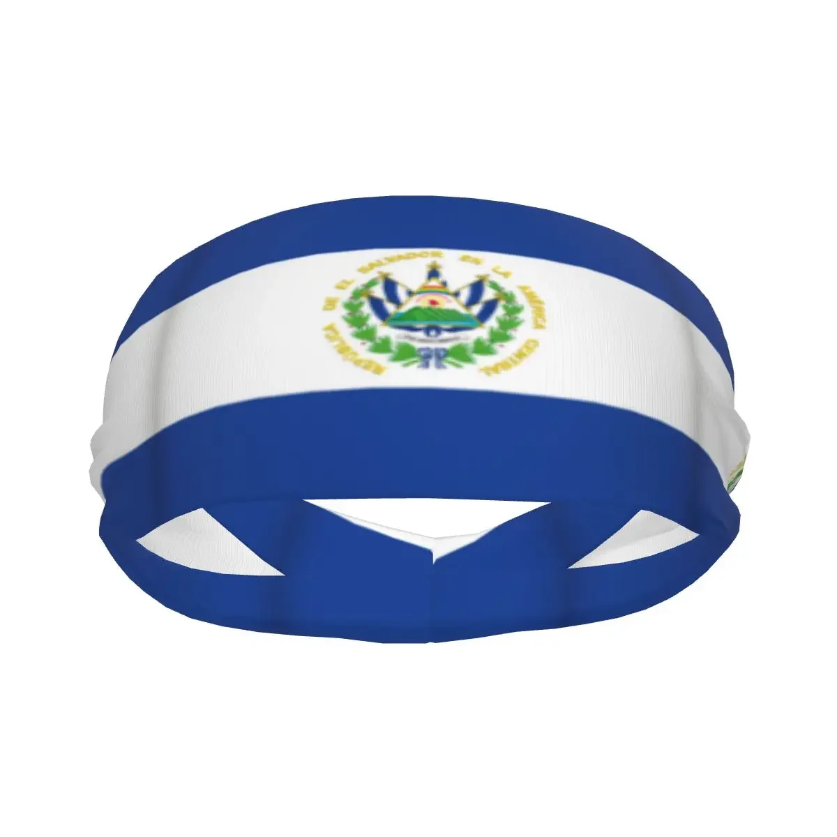 Custom Flag Of EI Salvador Sport Headbands for Women Men Stretchy Moisture Wicking Gym Sweatband