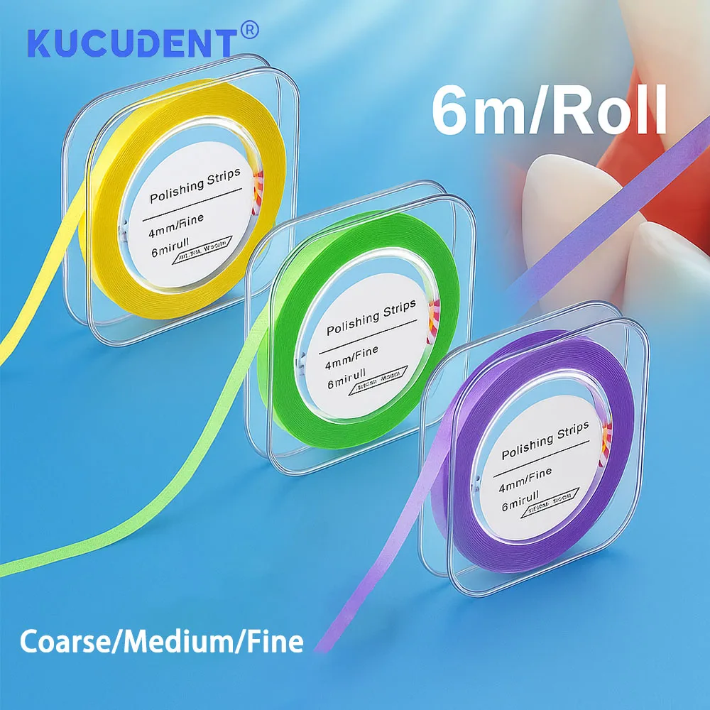 

6 m/Roll Dental Resin Polishing Strips Polisher Sanding Grinding Teeth Interproximal Oral Cleaning Dentistry Tools 6m*4mm