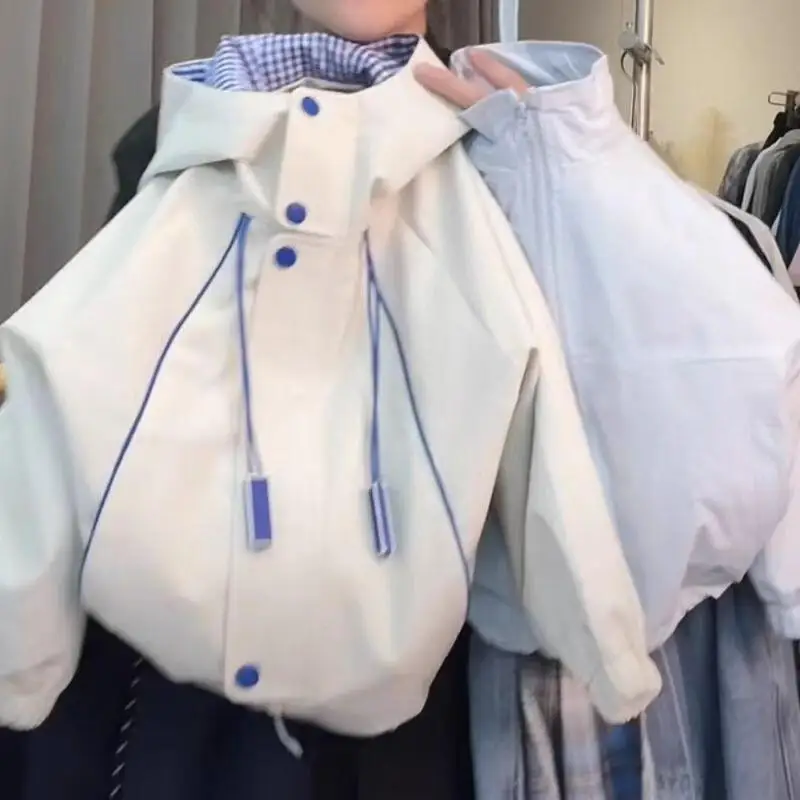 

Kawaii модная куртка с капюшоном для девочек, пальто, куртка на молнии, студенческая весенне-осенняя повседневная спортивная одежда с героями мультфильмов, детская одежда