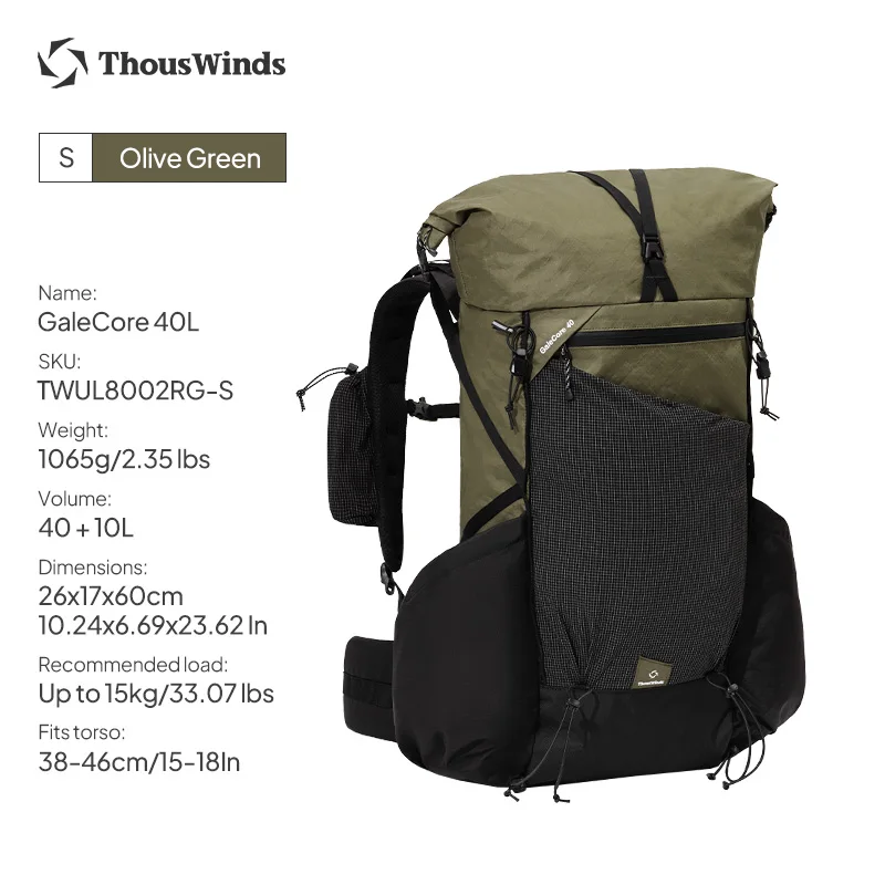 ThousWinds GaleCore 40+10L Lightweight Hiking Backpack Dyneema Trekking Pack Waterproof Bagpack - AliExpress ThousWinds GaleCore 40+10L Lightweight Hiking Backpack Dyneema Trekking Pack Waterproof Bagpack - AliExpress