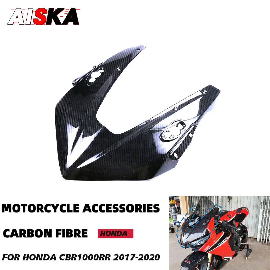 100% Ful 3K Carbon Fiber Front Fairing Cowl Motorcycle Accessories Headstock Cover For Honda CBR1000RR CBR1000 RR 2017 2018 2019