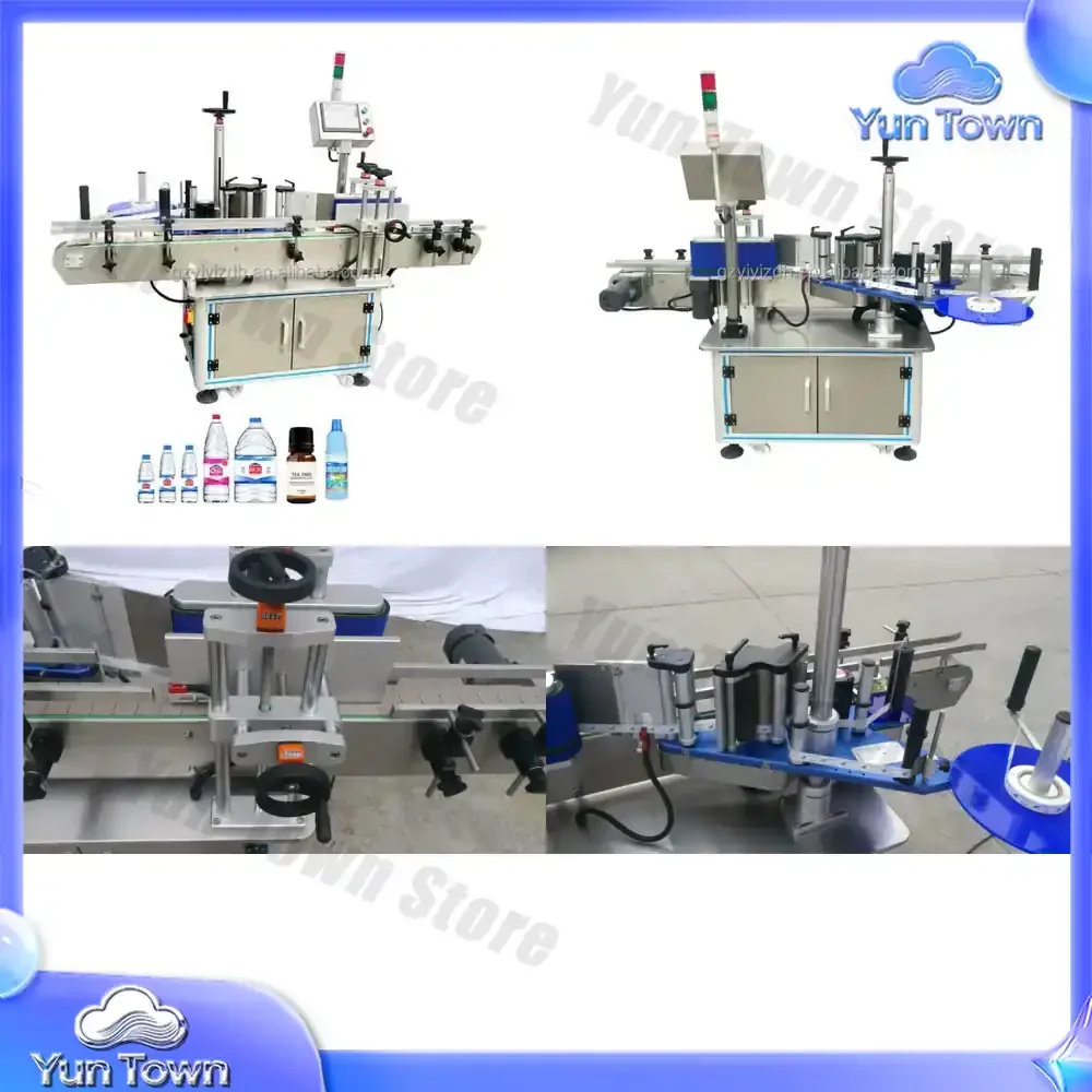 Electric Automatic Labeling Machine for Round Bottles for Metal Glass Paper Packaging Factory Price Core Motor PLC Components