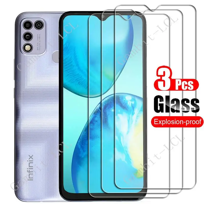 1-3PCS Tempered Glass For Infinix Hot 10 Play 6.82 Protective Film ON Hot10Play Hot10 11 10Play Hot11Play Screen Protector Cover