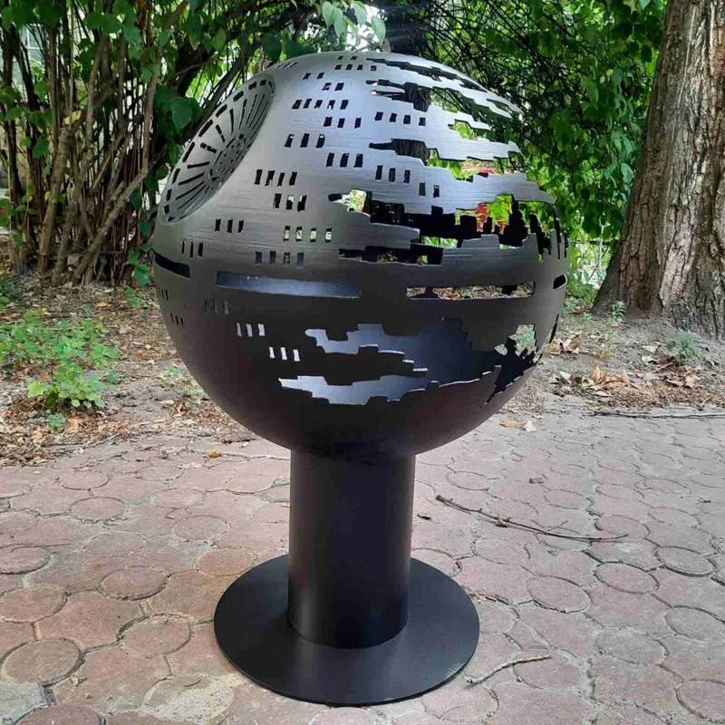 landscaping outdoor  bonfire fireplace patio  camping  Corten Steel round hollowed   Fire pits sphere