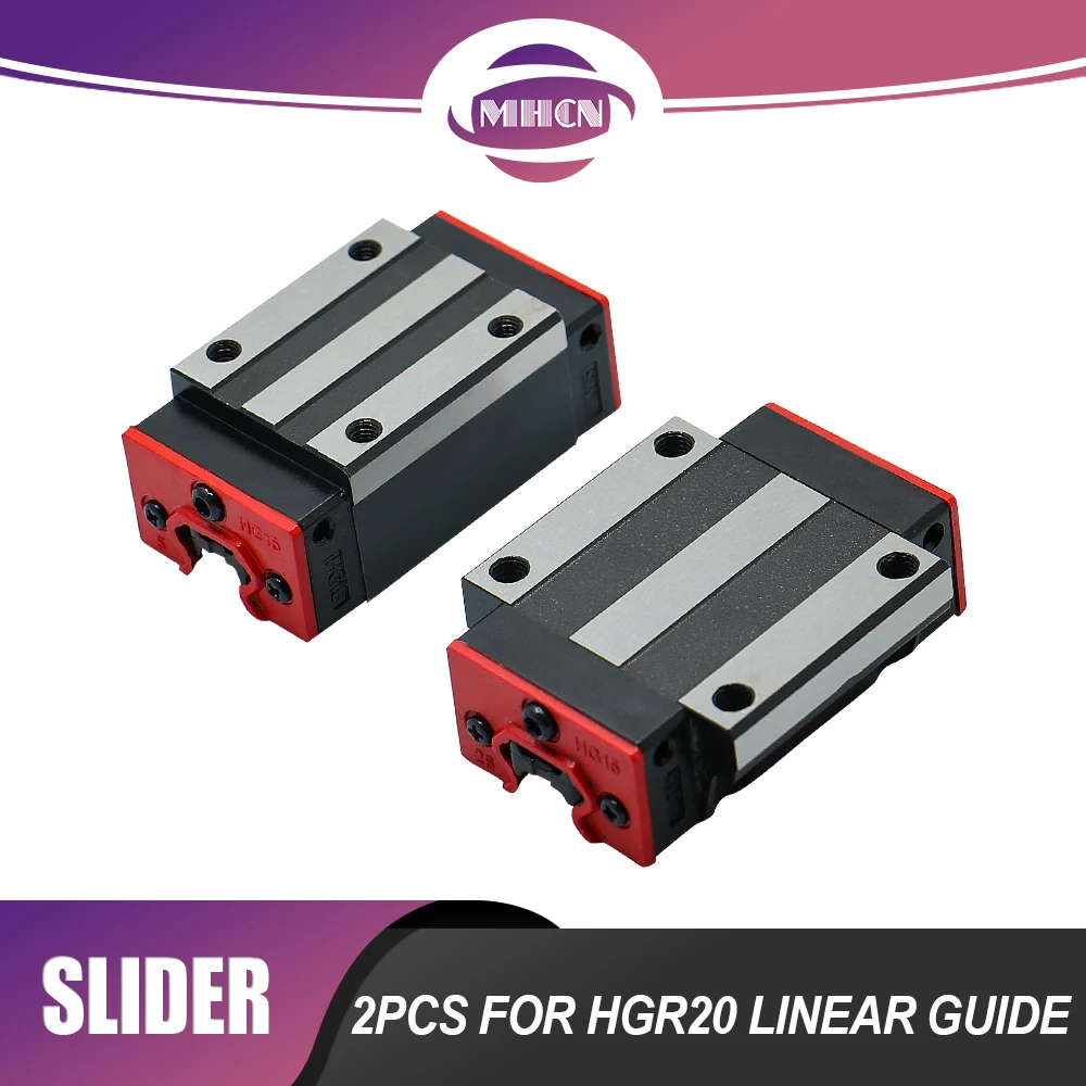 MHCN 2PCS/set HGH20CA HGW20CC Slide Block for HGR20 Linear Guides Slides Bearing for CNC Router