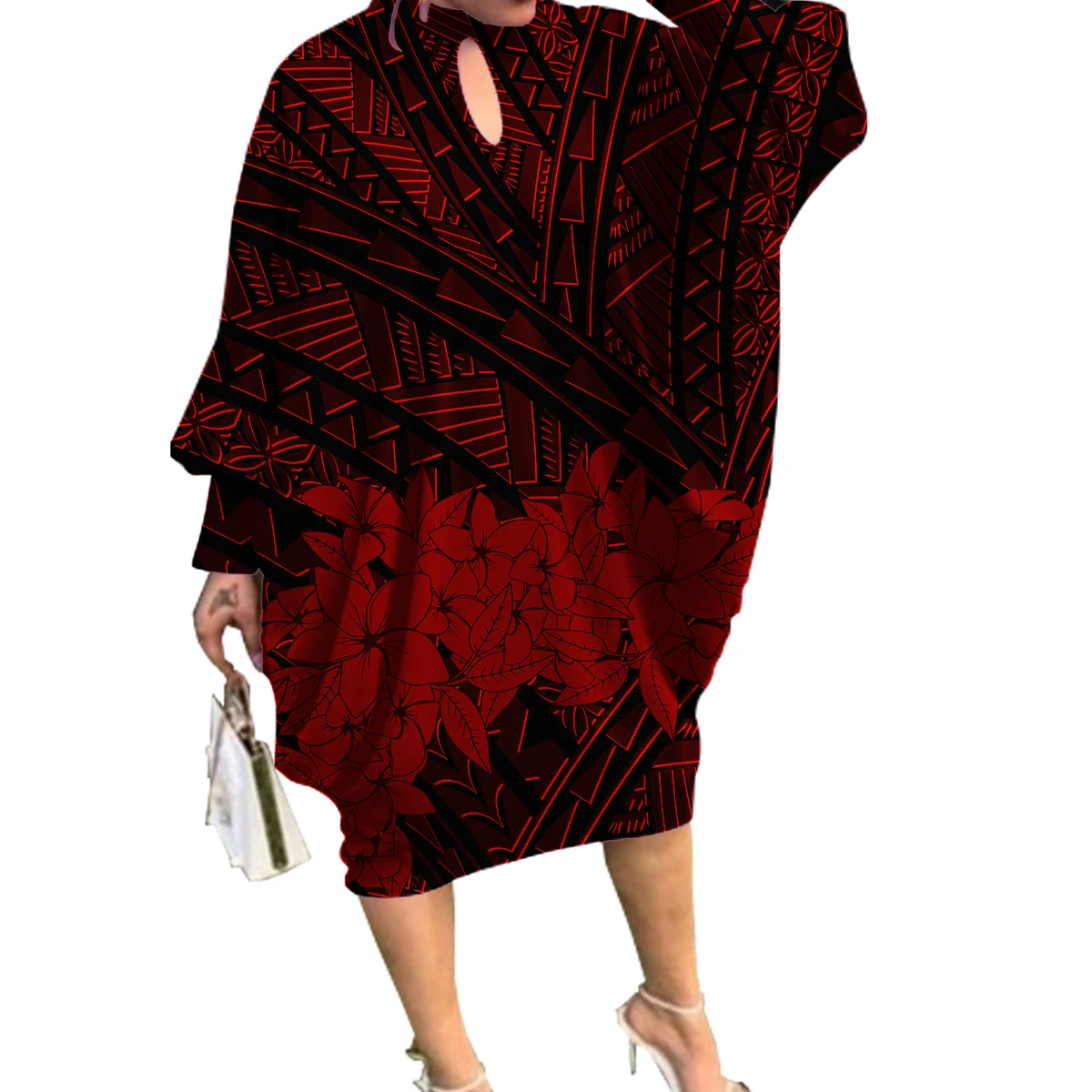 โรงงาน Outlet เสื้อผ้าผู้หญิงฮาวายขนาดใหญ่แฟชั่น Party Dresses Polynesian Samoa Tribe Kaftan Dress