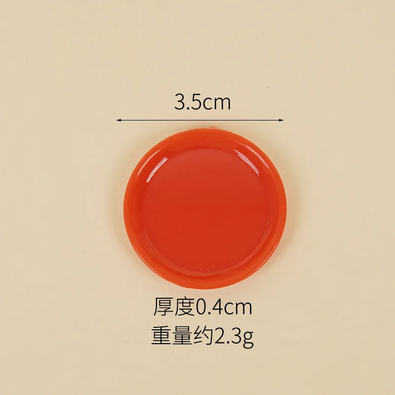10pcs Mini Red Plate Dish Model Mini Red Dishes Kitchen Accessories DIY Dollhouse Miniature Simulation Food Scene Decor Prop