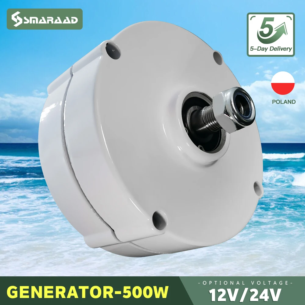 

PMG Wind Turbine Generator 750 Rpm 500w 12V 24V Windmill AC DC Power Magnetic Dynamo Water Turbine Hydro Alternator Free Energy