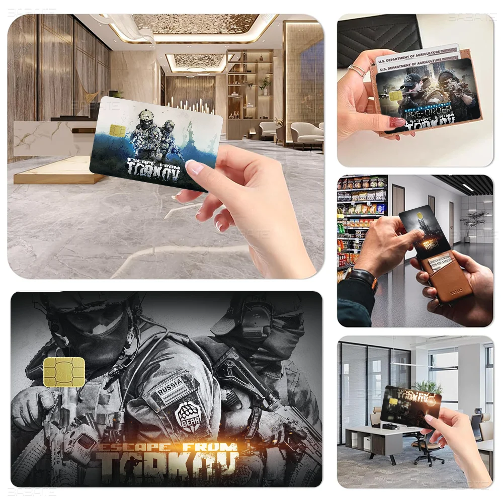 Escape From Tarkov Anime Cartoon Sticker Film Skin For Credit Card Debit Bank Bus Card