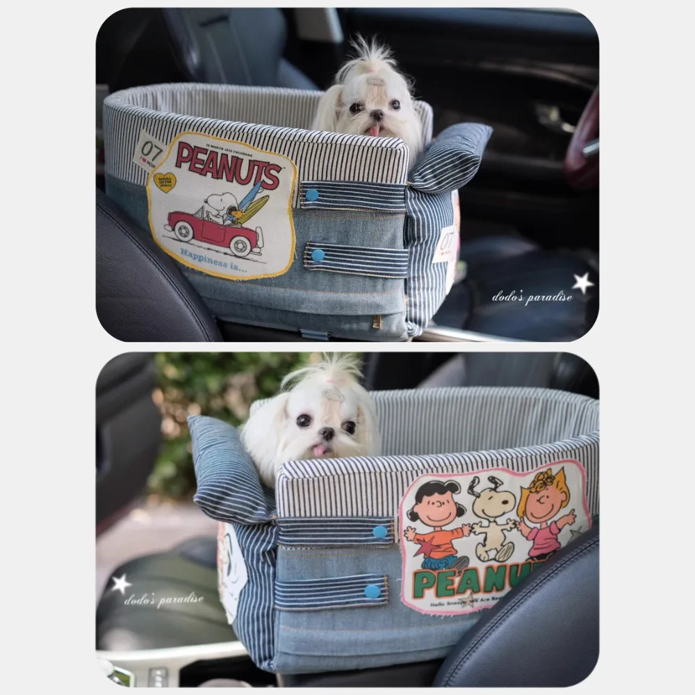 

2025 Pet Carrier Cat Dog Bed Car Puppy Nest Seat Cushion Removable Wash Anti-Dirty Car Seat Dog Car Seat Cover Dog accessories